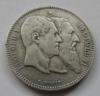 Belgie 2 franc, 1880 50th Anniversary of Independence, Verzenden, Zilver, Zilver