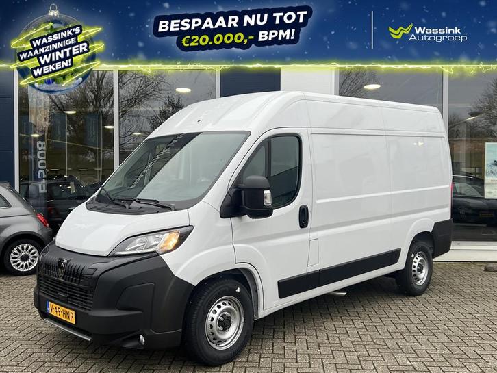 Peugeot Boxer GB 2.2 140PK BlueHDi L2H2 35 Zwaar | Navigatie, Auto's, Bestelauto's, Bedrijf, Te koop, Airconditioning, Centrale vergrendeling
