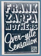 FRANK ZAPPA MOTHERS 1973 vintage Advertentie OVER-NITE SENSA, Verzamelen, Gebruikt, Ophalen of Verzenden, A4 of kleiner, Rechthoekig Staand