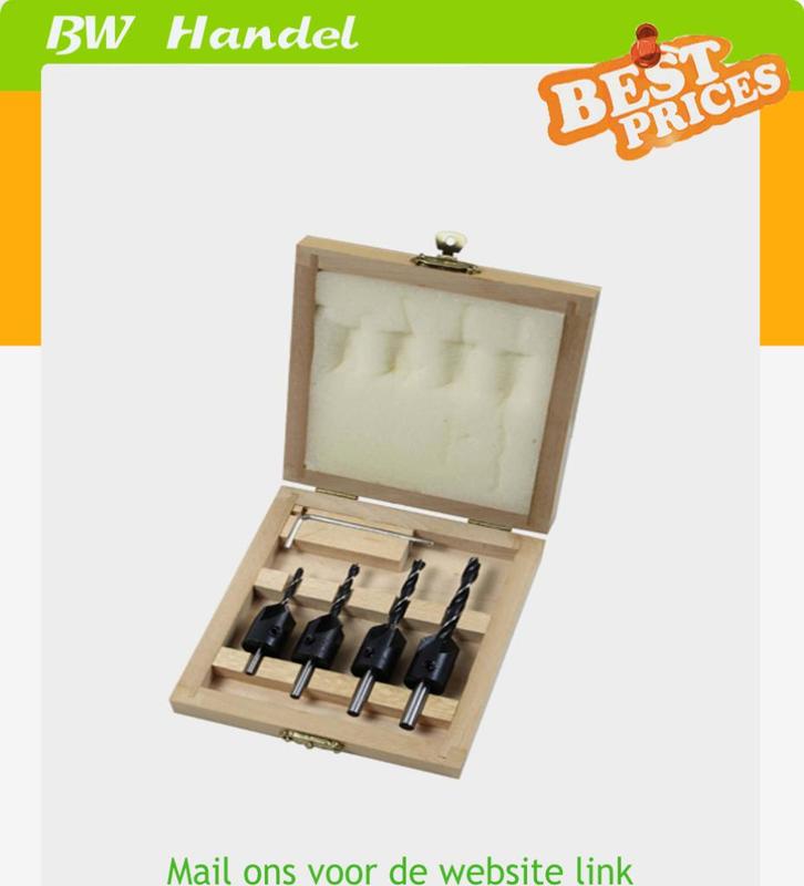 Verzinkboren/houtspeedboren/HSS spiraalboren/bit borenset, Doe-het-zelf en Verbouw, Gereedschap | Handgereedschap, Nieuw, Ophalen