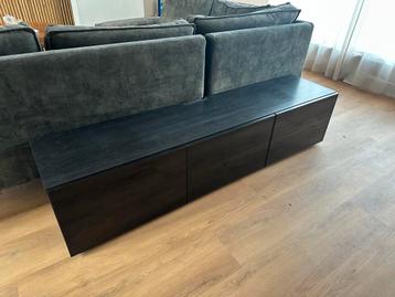 IKEA Besta tvmeubel (zwart, smoke deurtjes) - afbeelding 2