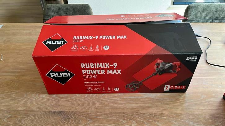 Rubymix-9 Mortelmixer 2100 Watt 1x gebruikt €99, Doe-het-zelf en Verbouw, Gereedschap | Overige machines, Zo goed als nieuw, Ophalen