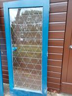 terrasdeuren uit een chalet   met mooi geslepen glas, Doe-het-zelf en Verbouw, Deuren en Horren, Ophalen, Gebruikt, 80 tot 100 cm