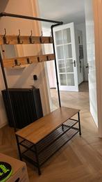 Kapstok met een bankje en schoenenkast buizen zwart, Huis en Inrichting, Woonaccessoires | Kapstokken, Zo goed als nieuw, 150 tot 200 cm