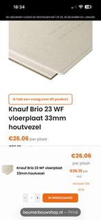 32 Knauf vloerplaten brio 23.   33 mm dik, Doe-het-zelf en Verbouw, Ophalen, Nieuw, Overige materialen, 20 tot 50 mm