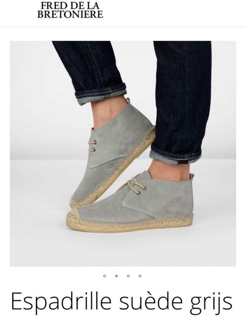 Fred de la Bretonière suède veter espadrilles in grijs mt 40, Kleding | Dames, Schoenen, Zo goed als nieuw, Espadrilles of Moccasins