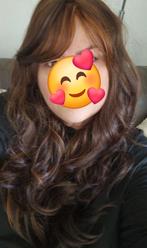 Mooie nieuwe bruine pruik met highlights, incl wigcap., Ophalen of Verzenden, Nieuw, Pruik of Haarverlenging