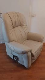 Himolla elektrische relaxfauteuil kleur crème, Ophalen, Gebruikt, Leer