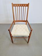 Vintage postmodern spijlen stoel webbing memphis ‘80 Italy, Hout, Postmodern, Ophalen of Verzenden, N