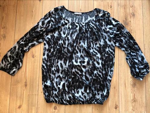 grijs blauw gevlekt tuniek met lange mouwen maat 48 Magna, Kleding | Dames, Blouses en Tunieken, Zo goed als nieuw, Maat 46/48 (XL) of groter