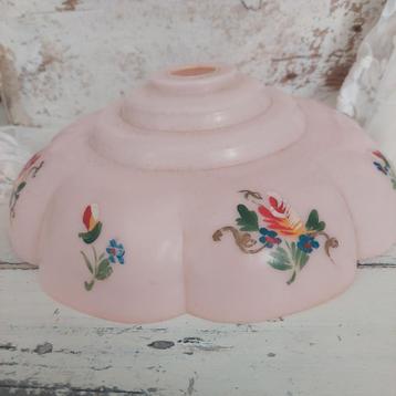 Franse deco Lumapel lampenkap jaren 40 in roze beschikbaar voor biedingen