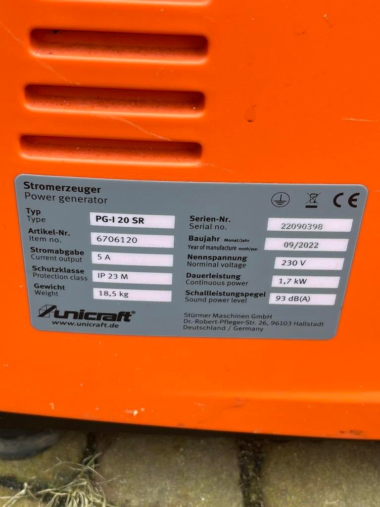 Inverter stroomagregraat, Ophalen of Verzenden, Zo goed als nieuw