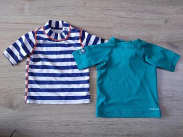 Twee UV- (zwem)shirtjes maat 62/68 beschikbaar voor biedingen