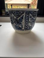 Delfts Blauwe Bloempot, Rond, Binnen, Ophalen of Verzenden, Zo goed als nieuw