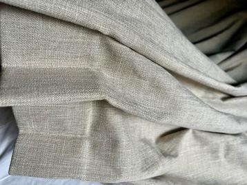 2 Beige Verduisterende Gordijnen  90 X 1.46 linnen structuur beschikbaar voor biedingen