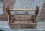 Decoratie - Houten gereedschapskist - vintage - brocante bak, Ophalen of Verzenden
