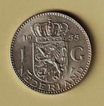 4 zilveren Juliana guldens uit 1955, Postzegels en Munten, Munten | Nederland, 1 gulden, Koningin Juliana, Setje, Zilver