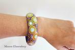 Handbeschilderde Armband "Flower Power" Nieuw, Ophalen of Verzenden