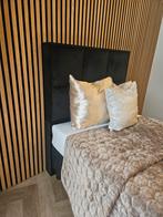 Boxspring bed 90x200 NIEUW zwart eric kuster opbergruimte, Huis en Inrichting, 90 cm, Eenpersoons, Zwart, Nieuw