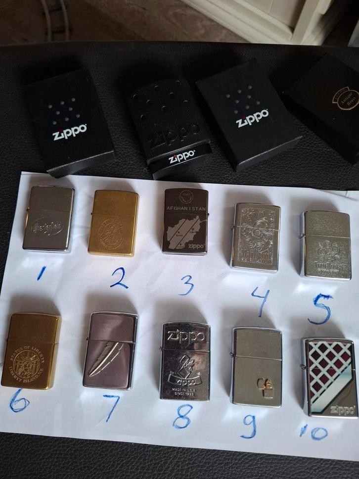 Zippo.s per stuk (vasteprijs) inclusief verzendkosten, Verzamelen, Rookartikelen, Aanstekers en Luciferdoosjes, Zo goed als nieuw