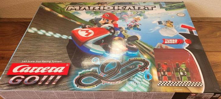 MARIOKART RACEBAAN Z.G.A.N!!!, Kinderen en Baby's, Speelgoed | Racebanen, Zo goed als nieuw, Elektrisch, Carrera, Met looping