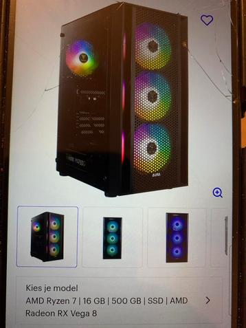 Gaming PC Ryzen 7, 16GB RAM, 500GB SSD beschikbaar voor biedingen