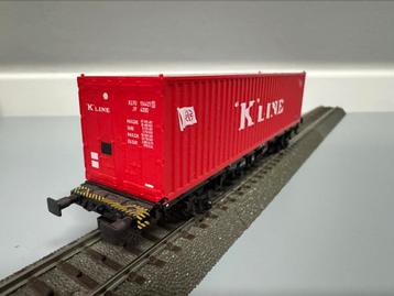 Marklin H0 containerwagon met "K"Line beschikbaar voor biedingen