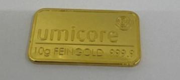 Goud Umicore 10g, 20g, 30g, 40g, 50g, 100g, 1 kg ... beschikbaar voor biedingen