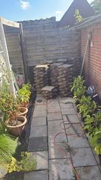 Stoeptegels gratis +/- 300 stuks, Tuin en Terras, Tegels en Klinkers, Ophalen, Gebruikt, 10 m² of meer, Beton