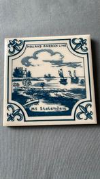 Tegeltje holland amerika lijn statendam delfts blauw, Antiek en Kunst, Ophalen of Verzenden
