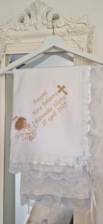 Doopdeken christening Blanket geboorte cadeau doopsel beschikbaar voor biedingen