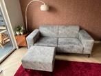 Mooie 2,5 zitsbank met hocker te koop!, Huis en Inrichting, Ophalen, Zo goed als nieuw, Stof