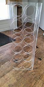 wijnrek, vintage van plexiglas, 24 x 65,5 cm, Huis en Inrichting, Woonaccessoires | Wijnrekken, Ophalen, Gebruikt, Kunststof, 50 tot 75 cm