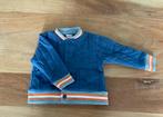 Jongen kleding maat 68 - Jasje HEMA blauw-grijs-oranje, Jasje, Ophalen of Verzenden, Jongetje, Zo goed als nieuw
