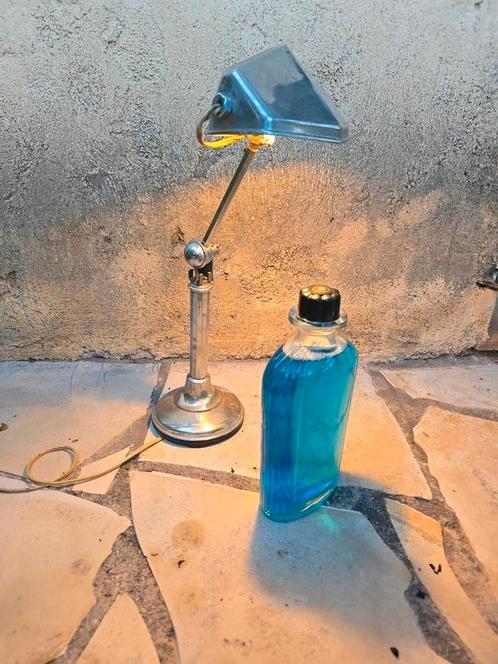 Antieke Franse Art Deco 30S Lampe Piourett - chrome - 30S, Huis en Inrichting, Lampen | Tafellampen, Ophalen of Verzenden