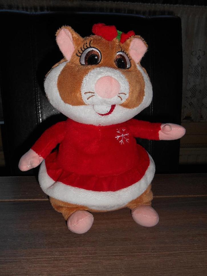 AH kerst / winter hamster met rode jurk, Verzamelen, Supermarktacties, Albert Heijn, Ophalen of Verzenden