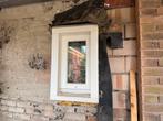 Toiletraam Hardhout Dubbel Glas, Doe-het-zelf en Verbouw, Kozijnen en Schuifpuien, Raamkozijn, Zo goed als nieuw, Minder dan 75 cm