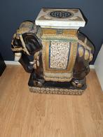 Vintage olifant plantentafel, Huis en Inrichting, Woonaccessoires | Zuilen en Pilaren, Ophalen, Gebruikt