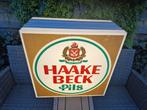 haake beck pils lichtbak reclamebord, Verzamelen, Ophalen, Gebruikt