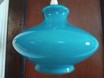 Vintage blauwe opaline lamp, Ophalen of Verzenden