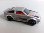 Toyota Corolla AE-86 Hot Wheels zilvergrijs met striping 3", Ophalen of Verzenden, Nieuw, Auto