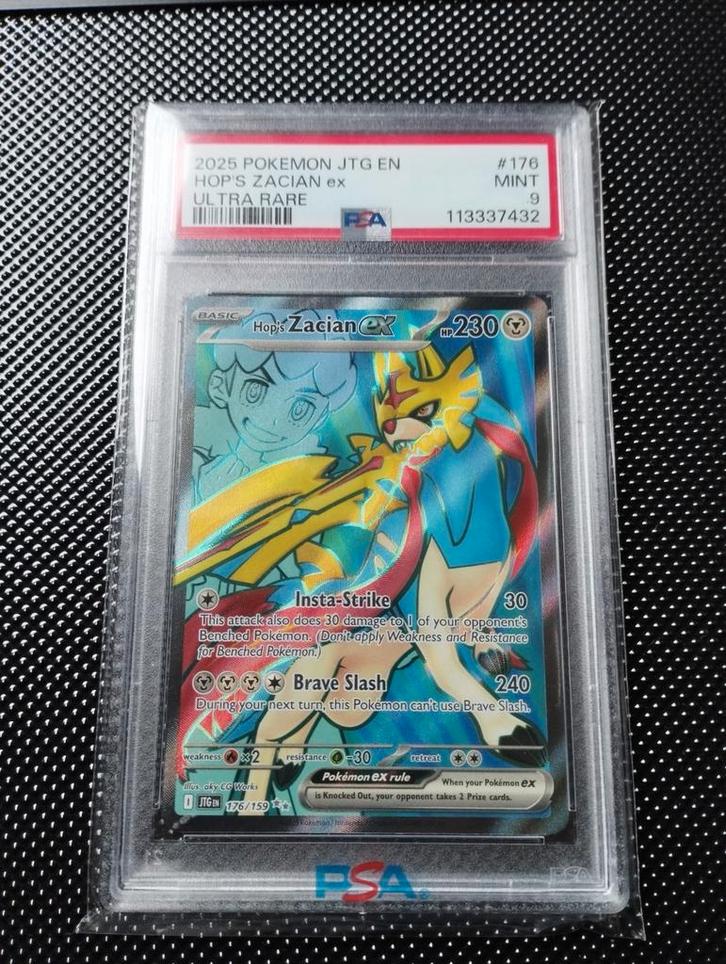 Hops Zacian EX Holo Pokemon kaart Journey Togheter PSA9, Hobby en Vrije tijd, Verzamelkaartspellen | Pokémon, Zo goed als nieuw