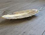 Vintage Quist verzilverde bladvormige schaal 25x7.5 cm, Antiek en Kunst, Antiek | Goud en Zilver, Ophalen of Verzenden, Zilver