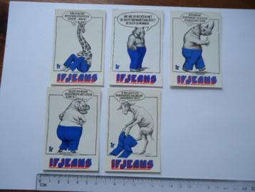 sticker oud IF JEANS jaren 70 seventies strip vintage beer  beschikbaar voor biedingen