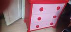 Rode kast met roze lades eventue3l + extra kast (beschadigd), Kinderen en Baby's, Kinderkamer | Commodes en Kasten, Ophalen, Minder dan 50 cm