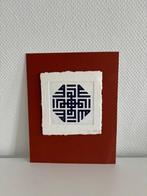 Abstract Calligraphy Print on Handmade Paper, Ophalen