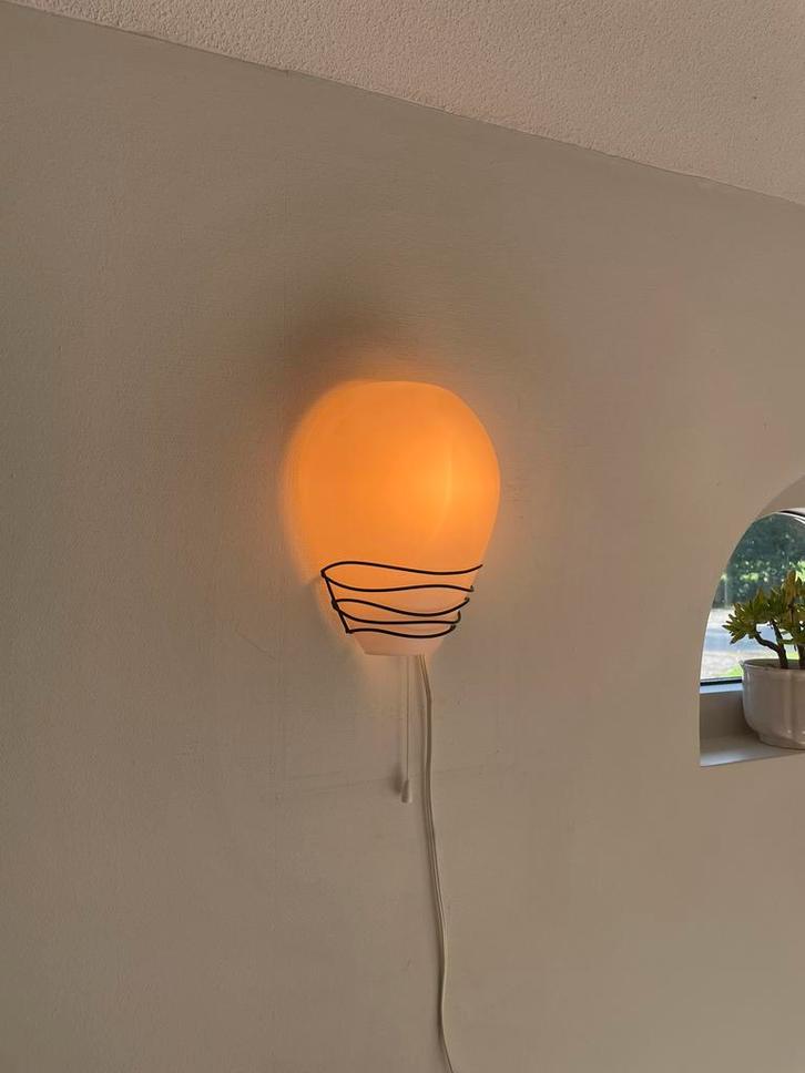 Vintage Philips NX20E Wandlamp – Louis Kalff Design (1961), Huis en Inrichting, Lampen | Wandlampen, Zo goed als nieuw, Glas, Metaal