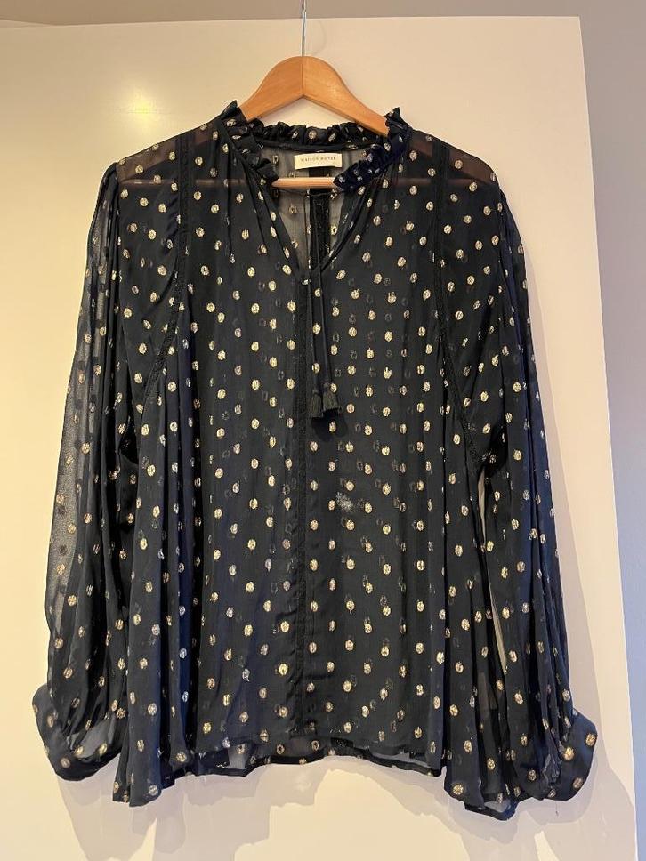 Blouse Maison Hotel maat L, Kleding | Dames, Blouses en Tunieken, Zo goed als nieuw, Maat 42/44 (L), Blauw, Verzenden