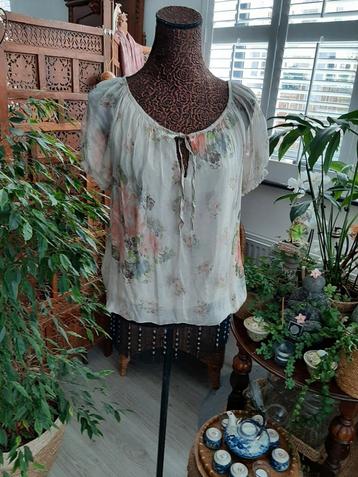 Nieuw+kaartje!Prachtige blouse/mooie zachte print&kleur M beschikbaar voor biedingen