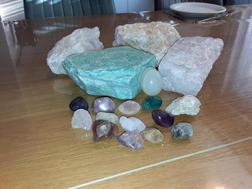 Verschillende kristallen, kleine, grote en een ei, Antiek en Kunst, Antiek | Glas en Kristal, Ophalen